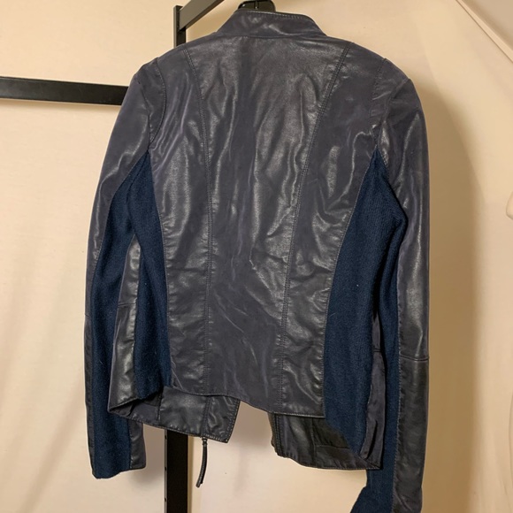 Navy Free People faux suede jacket - Picture 5 of 5